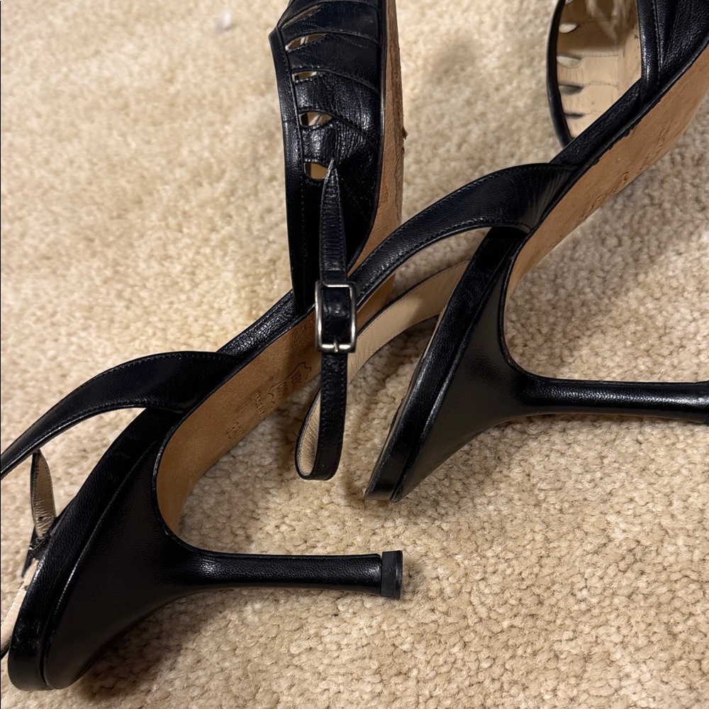 Jimmy Choo Black Cutout Heels - Picture 6 of 7